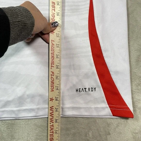 Adidas Peru Soccer Jersey Mens XL National Team Copa America 24 White Red Slash - Picture 8 of 8